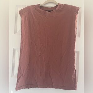 size 8 terracotta padded shoulder muscle tank